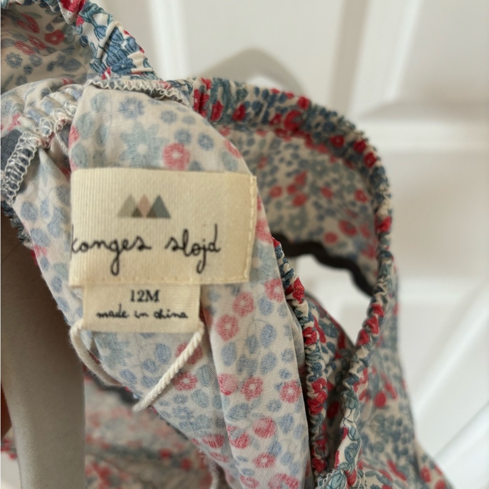 NEW Konges Slojd Verbena cotton romper in Bibi Blue floral 12 months - Picture 8 of 9